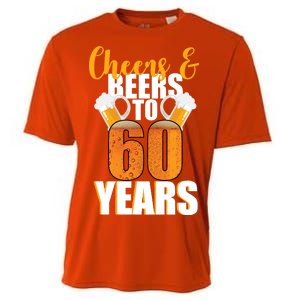 60th Birthday Cheers & Beers To 60 Years Cooling Performance Crew T-Shirt