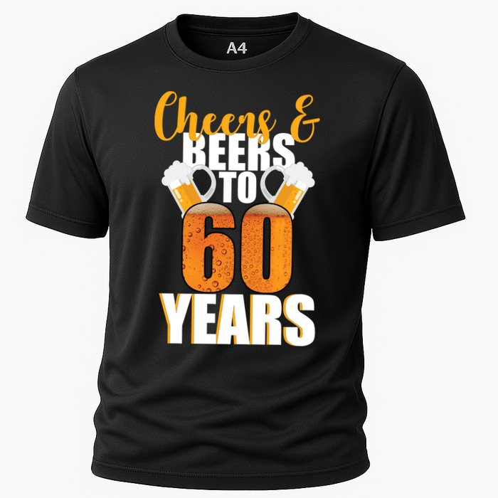 60th Birthday Cheers & Beers To 60 Years Cooling Performance Crew T-Shirt