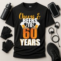 60th Birthday Cheers & Beers To 60 Years Cooling Performance Crew T-Shirt