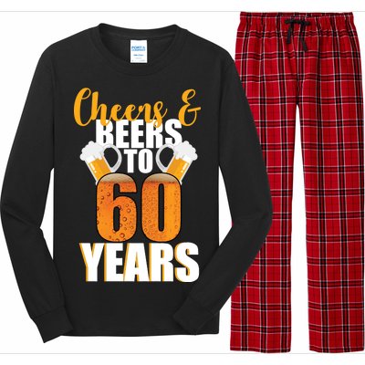 60th Birthday Cheers & Beers To 60 Years Long Sleeve Pajama Set