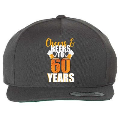 60th Birthday Cheers & Beers To 60 Years Wool Snapback Cap