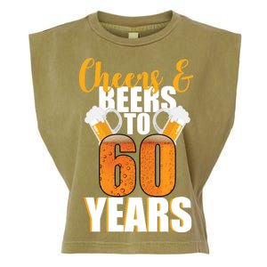 60th Birthday Cheers & Beers To 60 Years Garment-Dyed Women's Muscle Tee