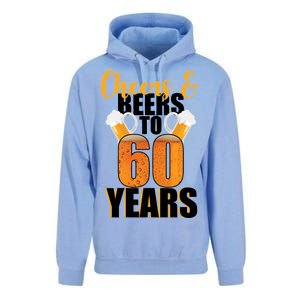 60th Birthday Cheers & Beers To 60 Years Unisex Surf Hoodie