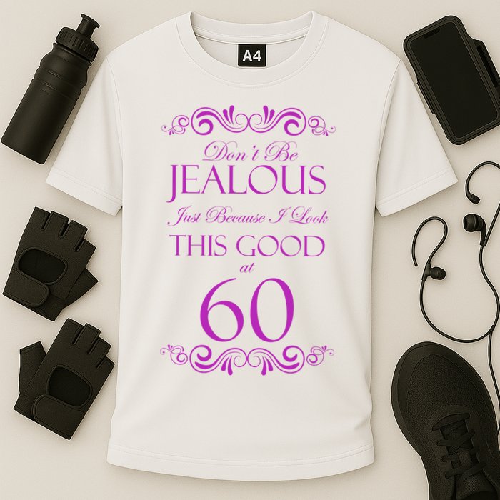 60th Birthday: Don't Be Jealous Just Because I Look This Good At 60 Performance Shirt