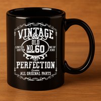 60th Birthday Genuine All Original Parts 11oz C Handle Ceramic Mug