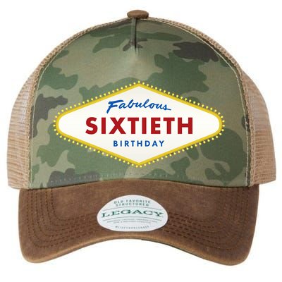 60th Birthday Las Vegas Fabulous Sixtieth Legacy Tie Dye Trucker Hat