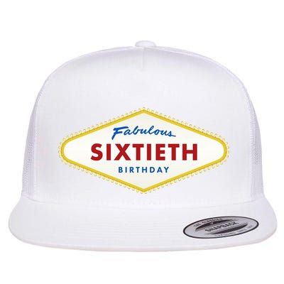 60th Birthday Las Vegas Fabulous Sixtieth Flatbill Hat