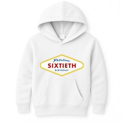 60th Birthday Las Vegas Fabulous Sixtieth Kids Hoodie
