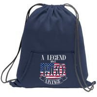 60th Birthday Legend Since 1960 Vintage USA Flag Sweatshirt Cinch Pack Bag