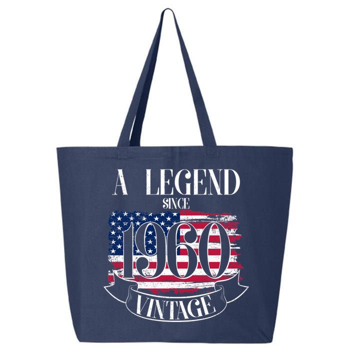 60th Birthday Legend Since 1960 Vintage USA Flag 25L Jumbo Tote