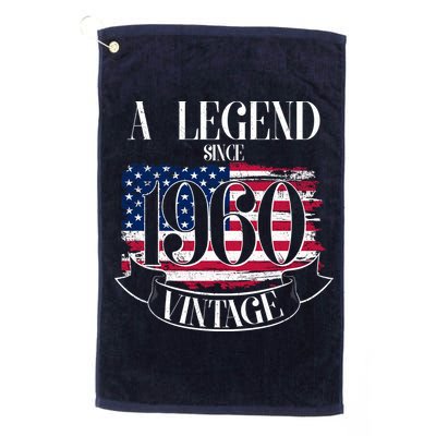 60th Birthday Legend Since 1960 Vintage USA Flag Golf Towel
