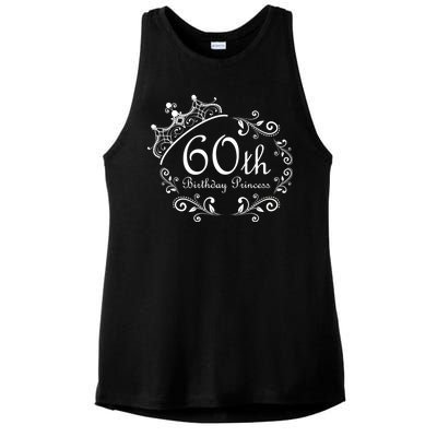 60th Birthday Princess Ladies PosiCharge Tri-Blend Wicking Tank