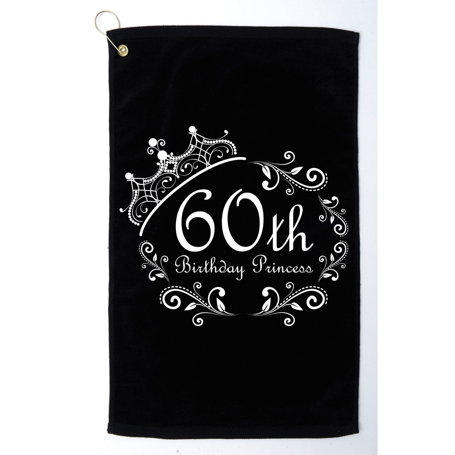 60th Birthday Princess Golf Towel