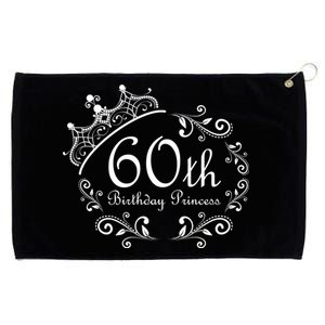 60th Birthday Princess Grommeted Golf Towel