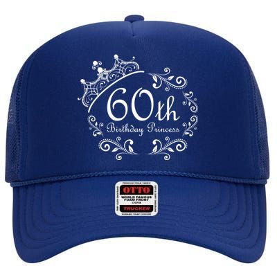 60th Birthday Princess High Crown Mesh Back Trucker Hat