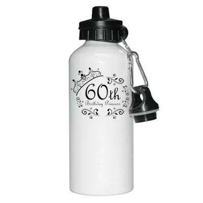 60th Birthday Princess Aluminum Water Bottle