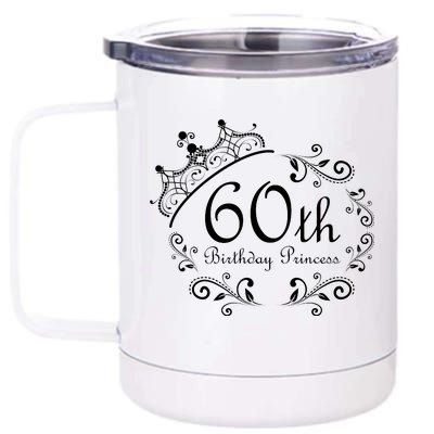 60th Birthday Princess 12 oz Stainless Steel Tumbler Cup