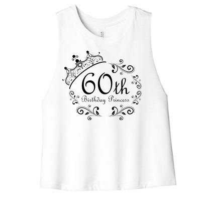 60th Birthday Princess Women's Racerback Cropped Tank