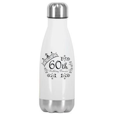 60th Birthday Princess Stainless Steel Insulated Water Bottle