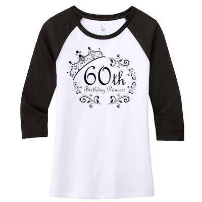 60th Birthday Princess Women's Tri-Blend 3/4-Sleeve Raglan Shirt