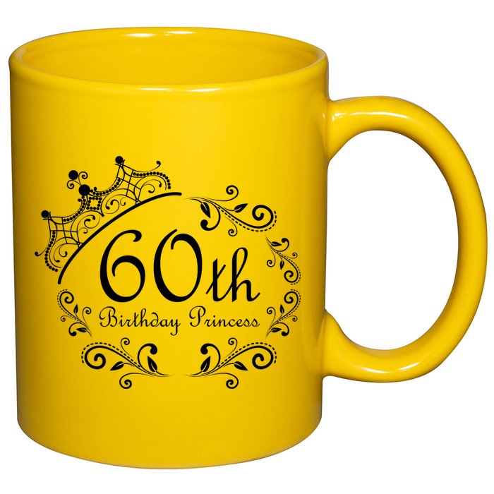 60th Birthday Princess 11oz C Handle Ceramic Mug