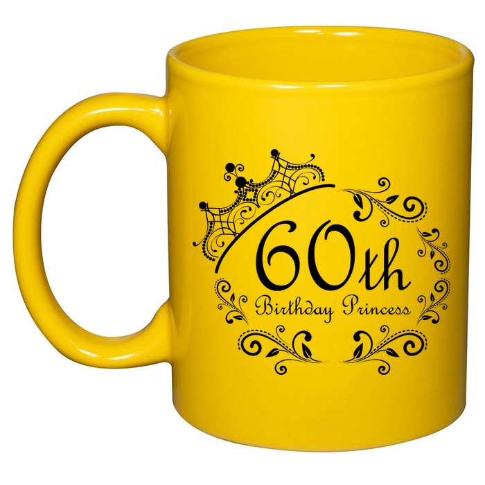 60th Birthday Princess 11oz C Handle Ceramic Mug