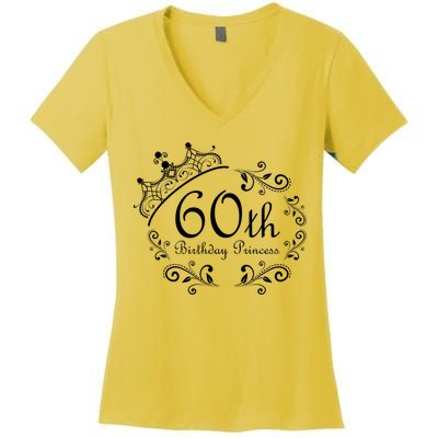 60th Birthday Princess Women's V-Neck T-Shirt