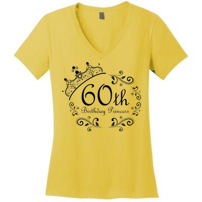 60th Birthday Princess Women's V-Neck T-Shirt