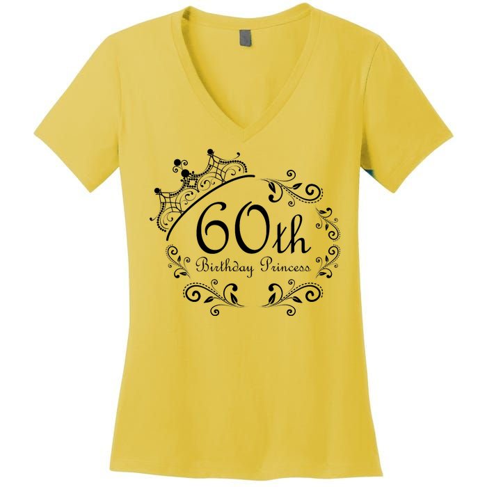 60th Birthday Princess Women's V-Neck T-Shirt