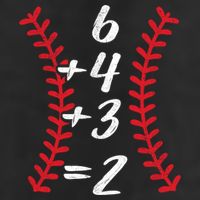 6+4+3 2 Baseball Laces Funny Double Play Math Turn Two Cute Gift Beanie