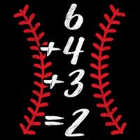 6+4+3 2 Baseball Laces Funny Double Play Math Turn Two Cute Gift Flat Bill Trucker Hat