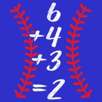 6+4+3 2 Baseball Laces Funny Double Play Math Turn Two Cute Gift 16 in Basic Backpack