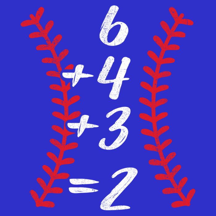6+4+3 2 Baseball Laces Funny Double Play Math Turn Two Cute Gift 16 in Basic Backpack