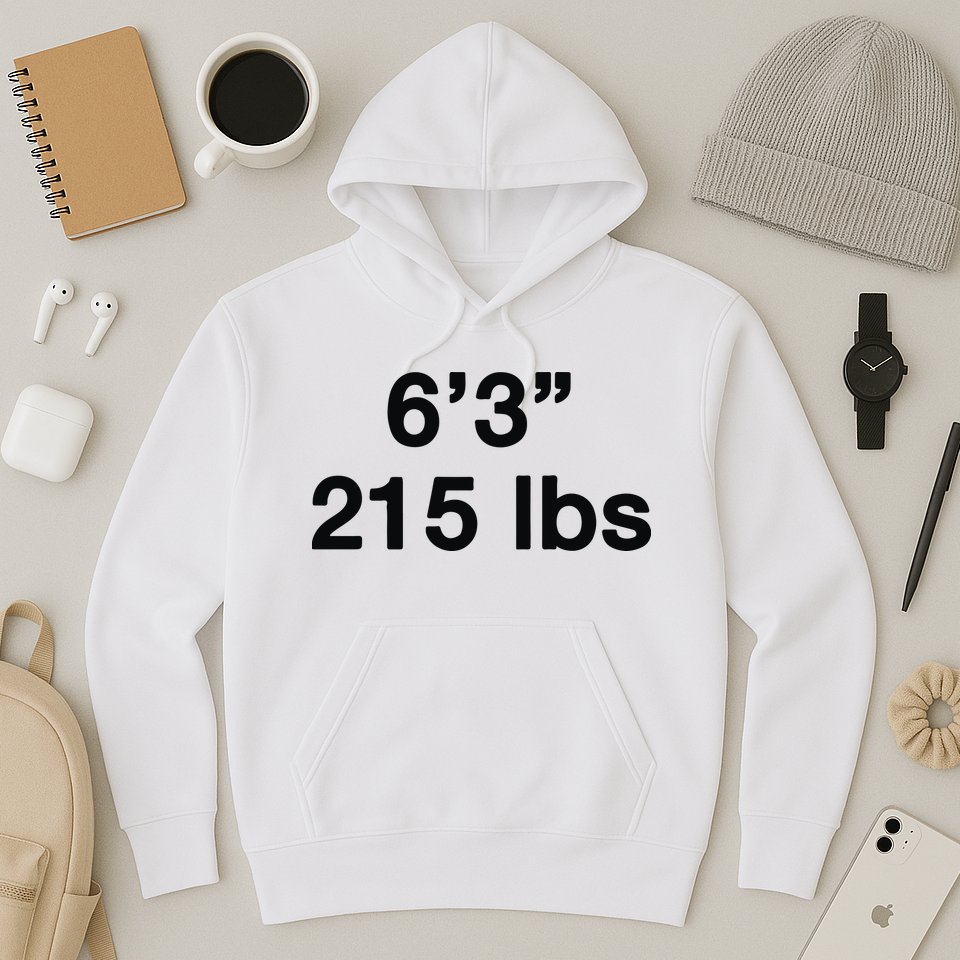 6’3 215 Lbs Hoodie
