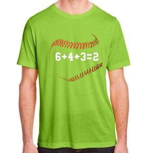 6 4 3=2 Double Play Baseball Player Gift Baseball Saying Adult ChromaSoft Performance T-Shirt