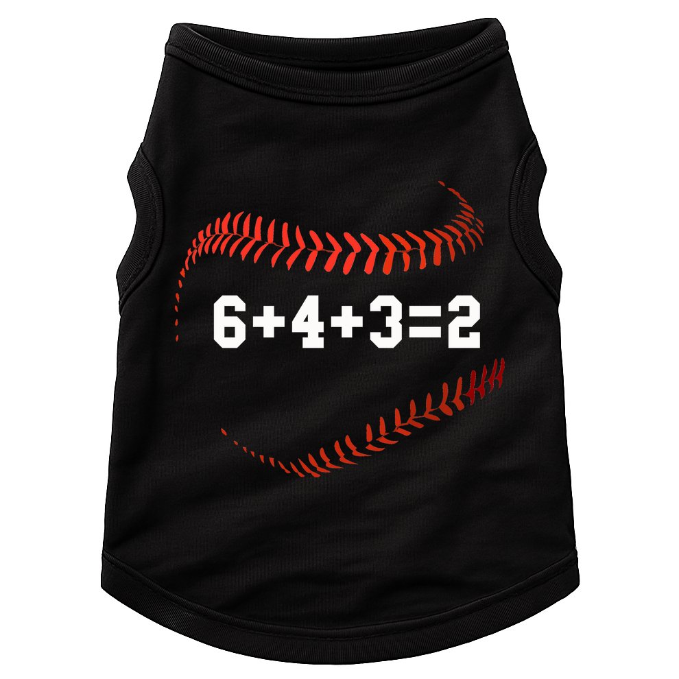 6 4 3=2 Double Play Baseball Player Gift Baseball Saying Doggie Tank