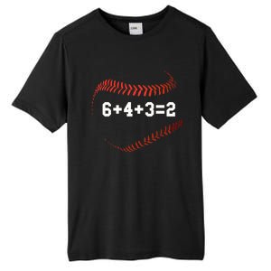 6 4 3=2 Double Play Baseball Player Gift Baseball Saying Tall Fusion ChromaSoft Performance T-Shirt