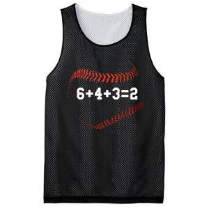 6 4 3=2 Double Play Baseball Player Gift Baseball Saying Mesh Reversible Basketball Jersey Tank