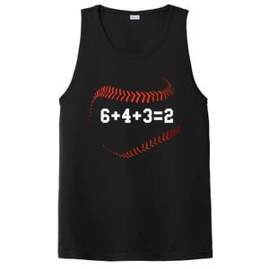 6 4 3=2 Double Play Baseball Player Gift Baseball Saying PosiCharge Competitor Tank