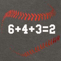 6 4 3=2 Double Play Baseball Player Gift Baseball Saying Cotton Canvas Backpack