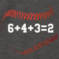 6 4 3=2 Double Play Baseball Player Gift Baseball Saying Vector Backpack