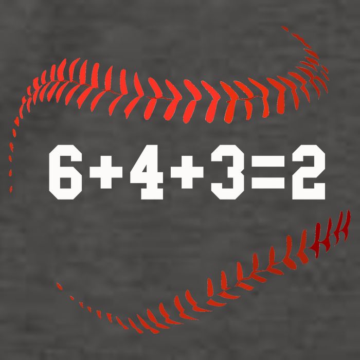 6 4 3=2 Double Play Baseball Player Gift Baseball Saying Vector Backpack