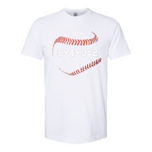 6 4 3=2 Double Play Baseball Player Gift Baseball Saying Softstyle CVC T-Shirt