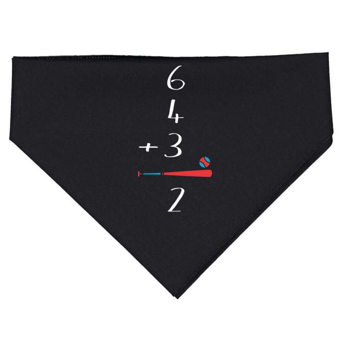 6 4 3 2 Double Play Baseball chrismtas USA-Made Doggie Bandana