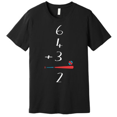 6 4 3 2 Double Play Baseball chrismtas Premium T-Shirt