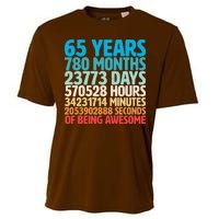 65 Years Of Being Awesome Birthday Time Breakdown Cooling Performance Crew T-Shirt