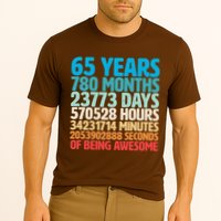 65 Years Of Being Awesome Birthday Time Breakdown Cooling Performance Crew T-Shirt