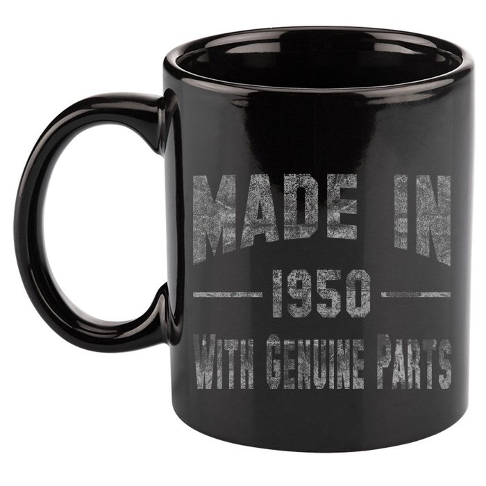65th Birthday Gift Made In 1950 With Genuine Parts 11oz C Handle Ceramic Mug