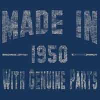 65th Birthday Gift Made In 1950 With Genuine Parts 7 Panel Mesh Trucker Snapback Hat