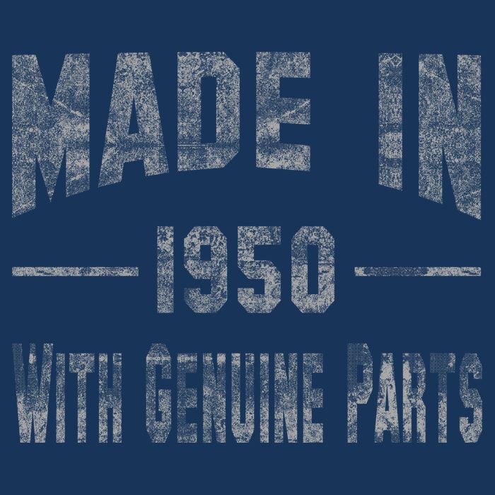 65th Birthday Gift Made In 1950 With Genuine Parts 7 Panel Mesh Trucker Snapback Hat